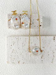 RUBY BAROQUE EARRING