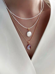 VIOLET GOWN NECKLACE