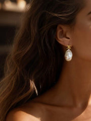 RUBY BAROQUE EARRING