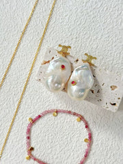 RUBY BAROQUE EARRING