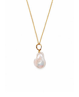 Gold Clasp Baroque Pearl Pendant