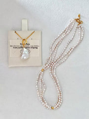 GOLDEN BAROQUE PEARL NECKLACE