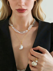 GOLDEN BAROQUE PEARL NECKLACE